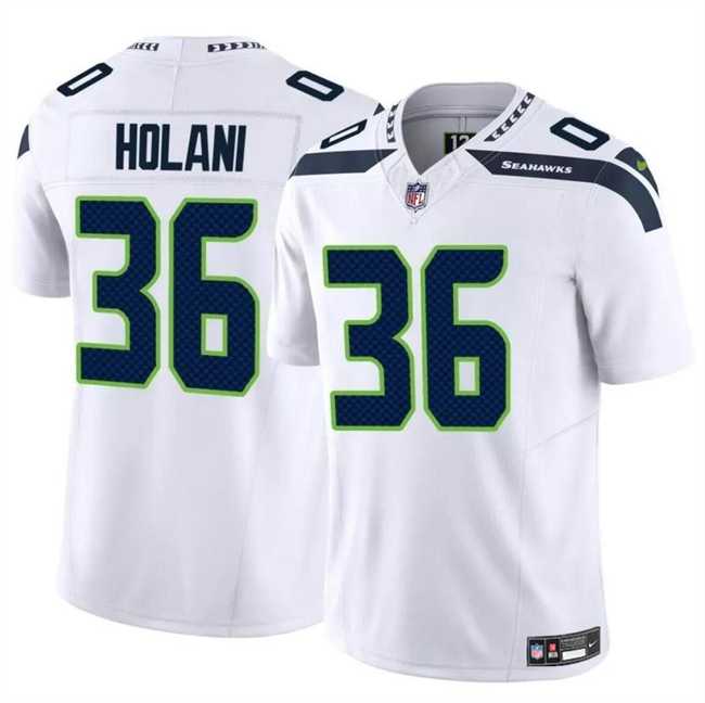 Men & Women & Youth Seattle Seahawks #36 George Holani White 2024 F.U.S.E Vapor Limited Football Stitched Jersey